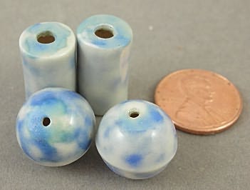 Glazed Bead Set - 4 beads