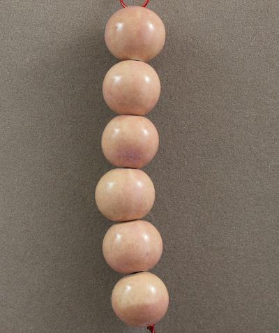 Fire Opal Glazed Bead Set - 6  (14mm) 