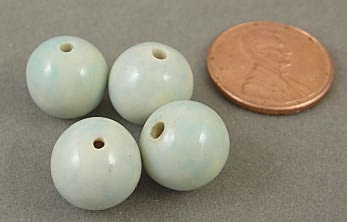 Glazed Bead Set - 4  11mm beads