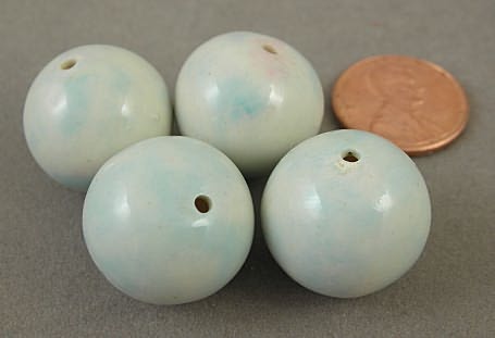 Glazed Bead Set - 4  19mm beads