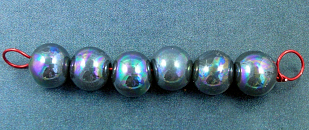 Black Lustre Bead Set - 6  (10mm)  beads