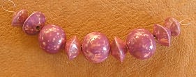 Iridescent Rose Marbled Bead Set