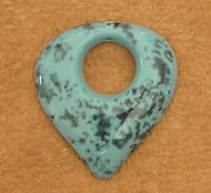 Sm Black And Turquoise Pendant