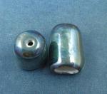 Cord End Caps 1 pair-- Palladium Glaze