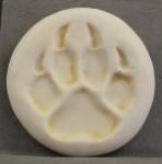 Large Wolf Paw Button -- Ivory or Caramel