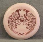 Celtic Raven Design - Dome button - 2