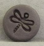 Dragonfly Button - Black Stoneware -2