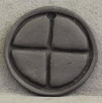 Sm Medicine Wheel pendant - Black Stoneware -2