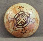 Native Turtle Design - Dome button - 2