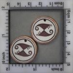 Hohokam design 1 inch Pendant pair