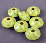 Glazed Bicone Spacer Beads - string of 6