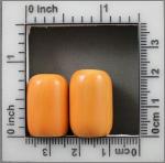 Cord End Caps 1 pair-- Orange