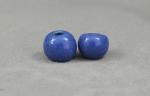 Glazed Bead Set- 8  (8mm)  beads -- Blue