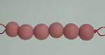 Tumbled bisque beads - Red- 6  (10mm)