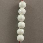 White Lustre- 6  10mm beads