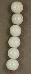 White Lustre- 6  15mm beads