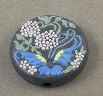 Butterfly on black Focal Bead 