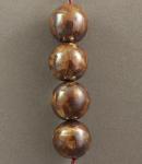 Brown Lustre Bead Set - 4  20mm beads