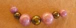 Iridescent Rose Marbled Bead Set 4