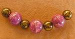 Iridescent Rose Marbled Bead Set 6
