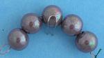 Lustre Bead Set - 5  (15mm) hollow beads