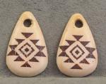 Triangle Earring Pair with Blanket design
