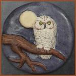 Owl Pendant- Underglazes