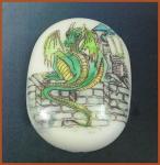 Dragon on porcelain cab