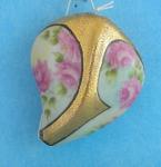 Pink Roses & Gold Focal Bead