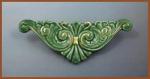 Victorian Scroll Slide - Green with Gold