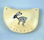 Mimbres Design Rattle Bead -- Hand painted