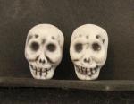 Skull Beads -- pair