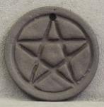Pentacle or Triquetra Pendant-- Black Stoneware