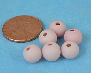 Tumbled bisque beads - Pink - 8  (8m