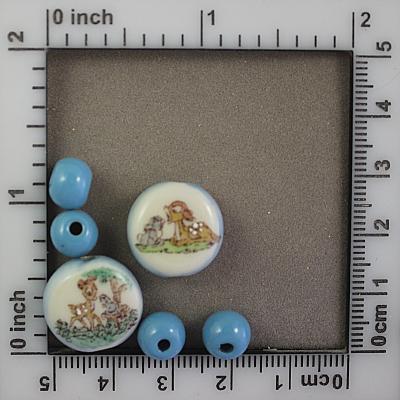 Faun Bead Pair and coodinating beads