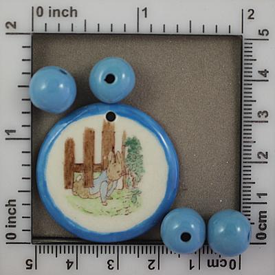 Peter Rabbit Bead Pair and pendant