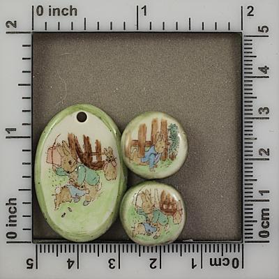 Peter Rabbit Bead Pair and pendant