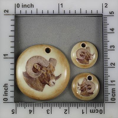 Animal Design Pendant Set -- Hand colored