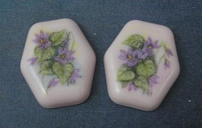 Hand Painted Violet Cab Set