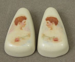 Pair of Colored Victorian Ladies Cabs