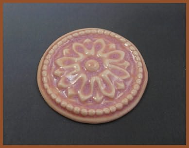 Round Flower Cab - Fire Opal 