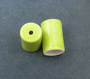 Cord End Caps 1 pair-- Lime