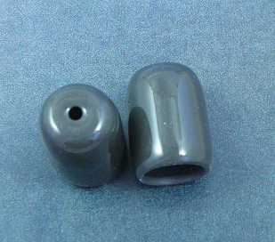 Cord End Caps 1 pair-- Black