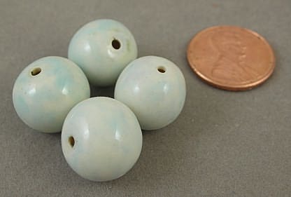 Glazed Bead Set - 4  13mm beads