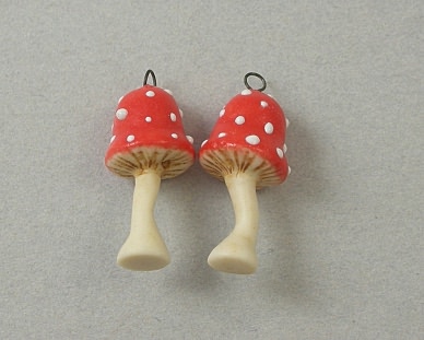 Mushroom Charms - Pair