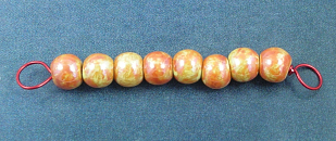 Orange Lustre Bead Set - 8  (8mm)  beads