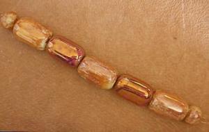 Iridescent Orange Marble Bead Set 2