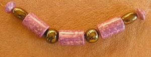 Iridescent Rose Marbled Bead Set 2