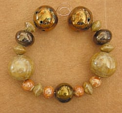 Irridescent Marbled Bead Set