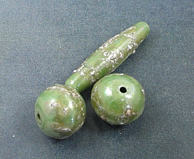 Green Lustre & Nugget Bead Set